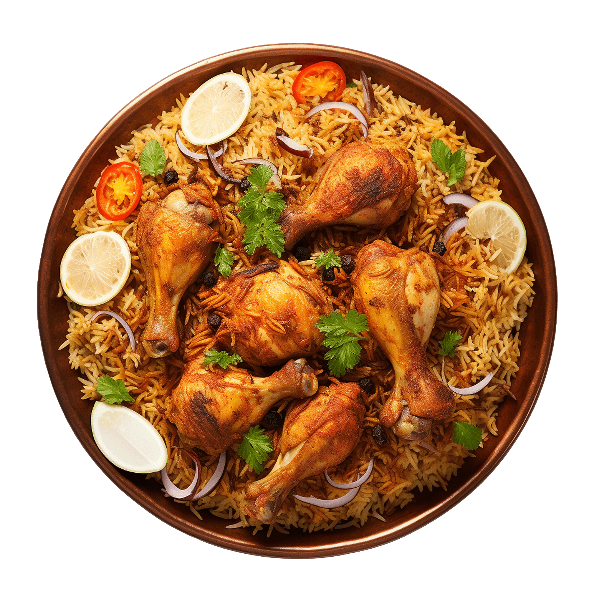 Prepared chicken biryani made with Master Biryani Masala