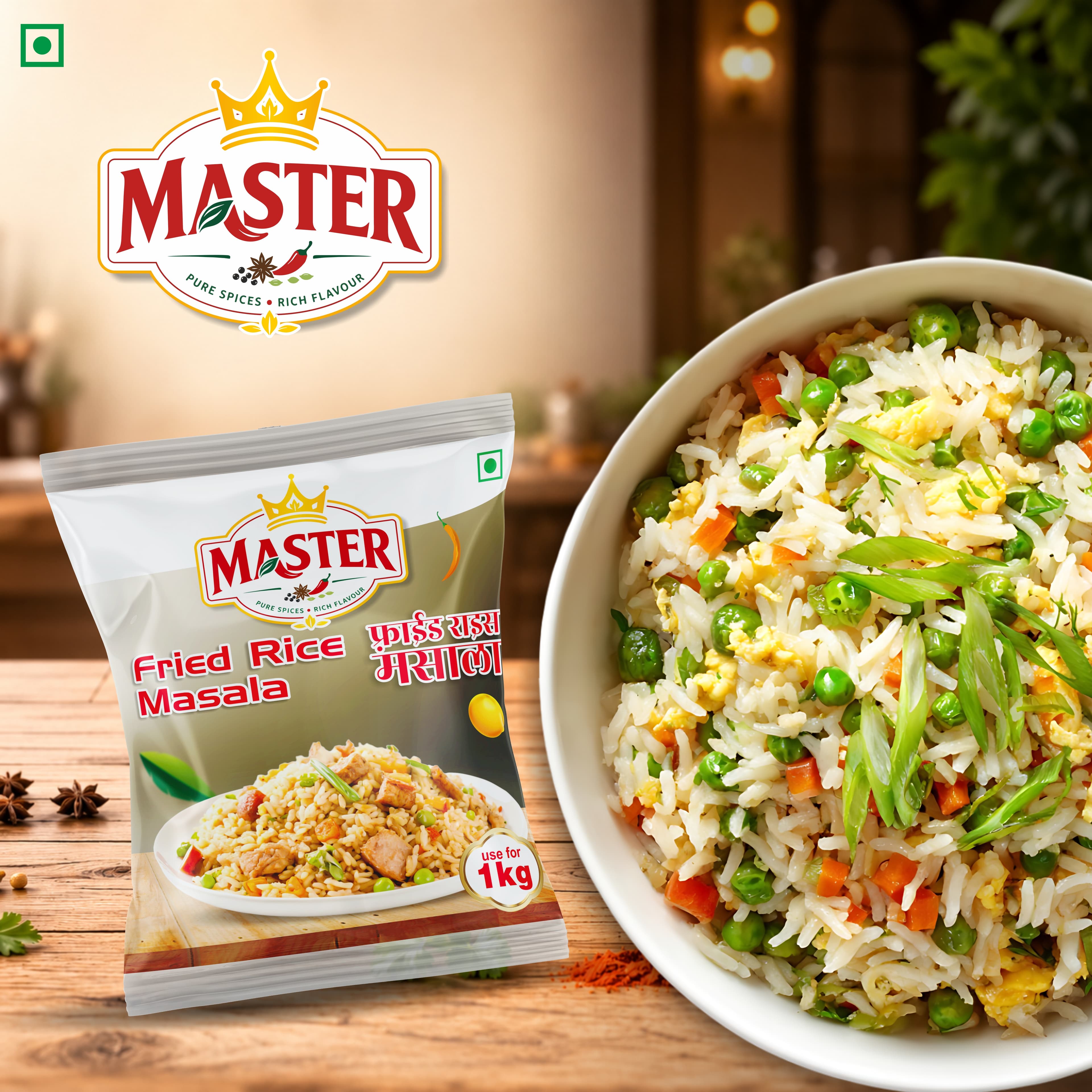 Master Fried Rice Masala 40 g pouch with prepared fried rice