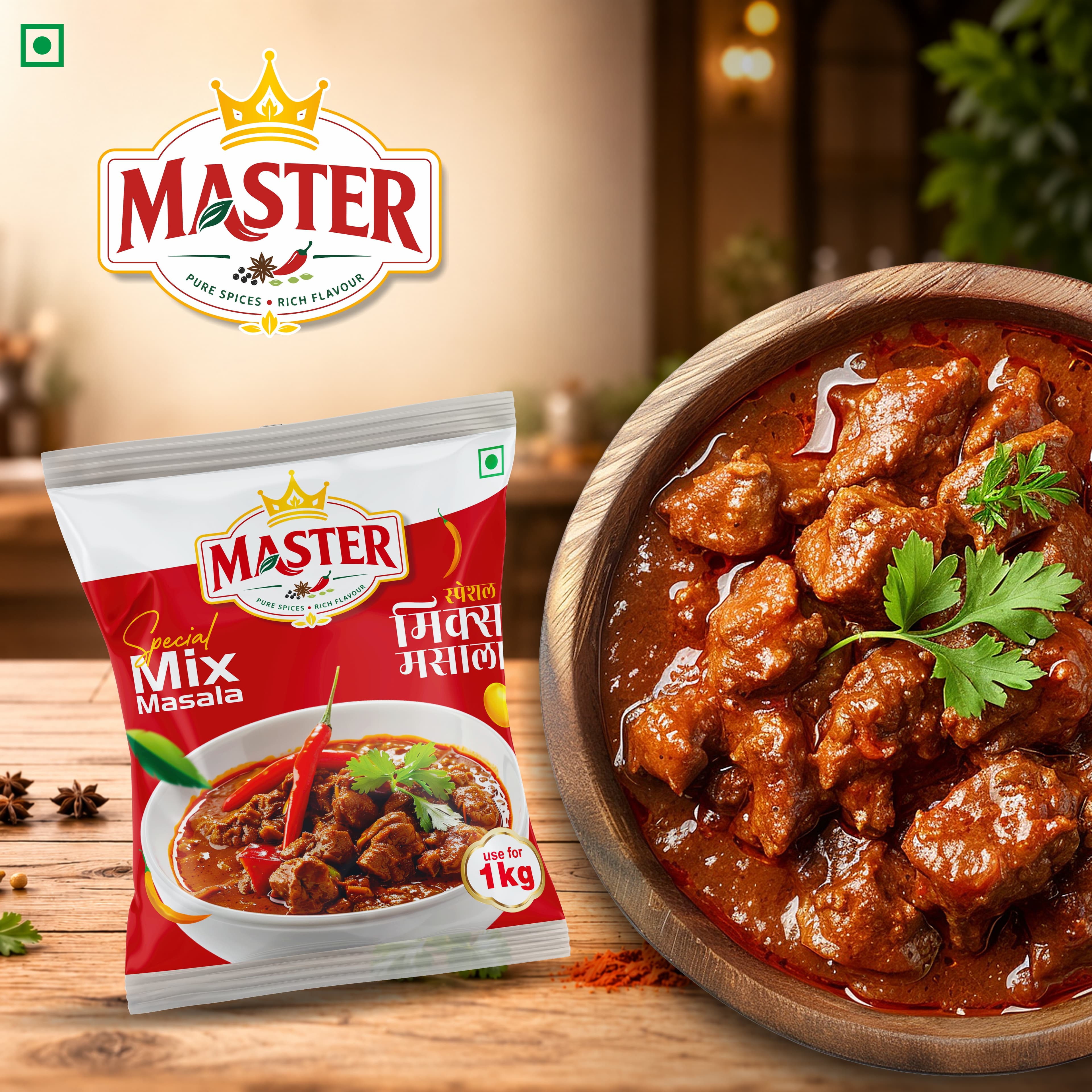 Master Special Mix Masala 40 g pouch with prepared curry